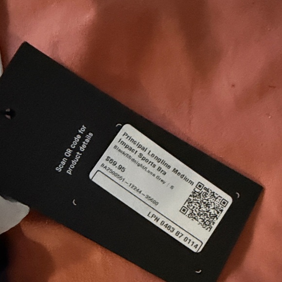 Brand new Fabletics Black High-Waist Leggings with White Trim and Gray Waistband - Picture 6 of 10